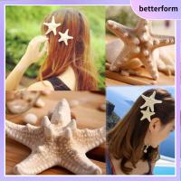 BETTERFORM สง่างาม ชายหาด ผู้หญิง ผู้หญิง กิ๊บติดผม เครื่องประดับ กิ๊บติดผมปลาดาว สตาร์ซี