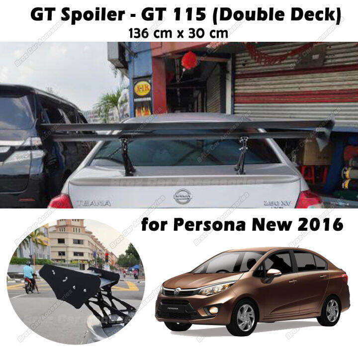 GT 115 ( Double Deck ) EASY DIY Car Racing GT Spoiler Powder Coated