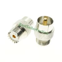 Adapter Push-On/Quick UHF PL259 Male PL-259 Plug To UHF Female SO239 SO-239 Jack Connector