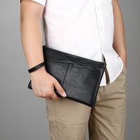 New Fashion Leather Mens Clutch Bag Handbag Brand PU Leather Bag Classic Black Large Capacity Envelope Bag