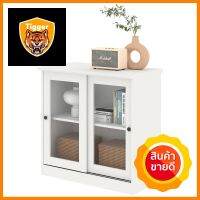 ตู้เตี้ยบานเลื่อน KONCEPT MONETA สีขาวCABINET WITH SLIDING DOORS KONCEPT MONETA WHITE **คุณภาพดี**