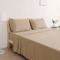 【hot】✢✖ Bed Sheet Set Brushed Microfiber Linens for 160x200CM Flat 3/4 Pieces juego de sábanas