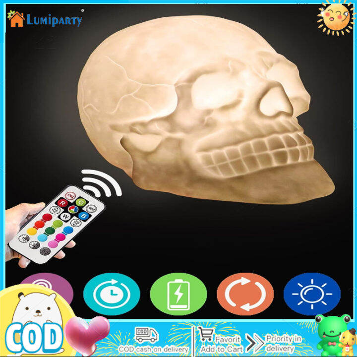 LumiParty New Arrivals Led Skull Light With Remote Control USB