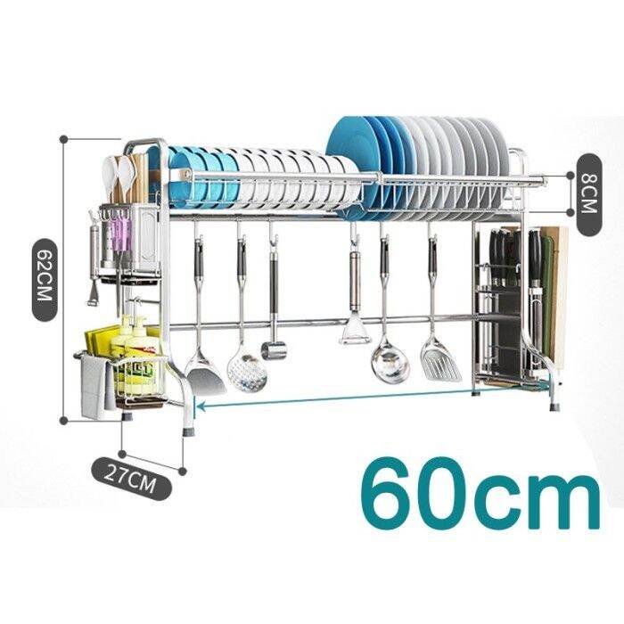 rak piring wastafel stainless steel tertutup | Lazada Indonesia