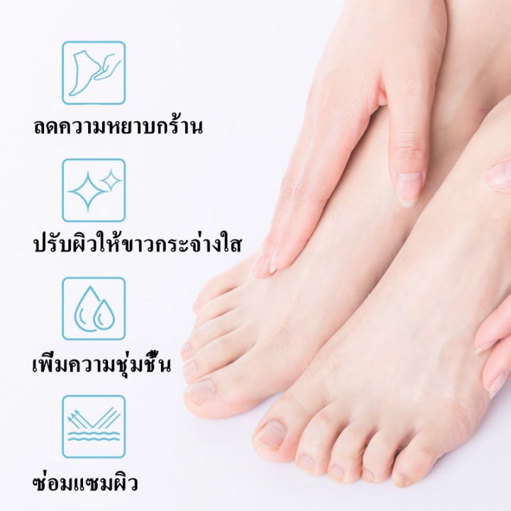 foot-mask-มาส์กลอกเท้า-มาส์กเท้า-สารสกัดจากนมแพะ-บอกลาผิวเท้าที่แห้งกร้าน-ลอก