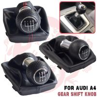 สำหรับ Audi A4 B6 B7 2000-2008แบบแมนนวล5 6สปีดเก้าอี้ประตูอัตโนมัติแบบมีปุ่มตัวเปลี่ยนเปลี่ยนเกียร์อัตโนมัติพร้อมฝาครอบกันฝุ่นหนัง