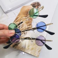 【CC】 Punk Man Sunglasses Classic Small Round Wide Metal Frame lens Driving Eyewear