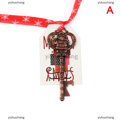 yizhuoliang Christmas Portable Key Shape ขวดเปิดพวงกุญแจแท็กเบียร์ปาร์ตี้เครื่องมือคริสต์มาส