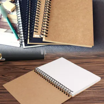 Kraft Sketching Paper Craft Retro Spiral Bound Coil Sketch Book Blank  Notebook