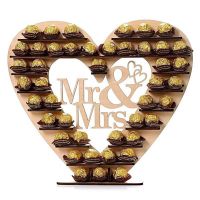 Rustic Wedding Cake Stand Candy Bar Ferrero Rocher Chocolate Stand Wooden Heart Tree Display Stand Table Decoration