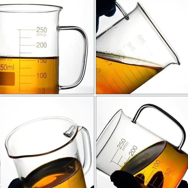 thickened-high-temperature-resistant-glass-beaker-with-handle-graduated-glass-beaker-with-handle-250ml500ml-free-shipping