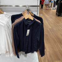 Uniqlo เสื้อแขนยาวสำหรับผู้หญิง,เสื้อสัมภาษณ์ไร้สายใส่ได้ทุกโอกาสเสื้อผ้าผู้หญิงปี X439731