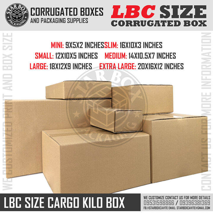 Starbox Medium LBC Express Sizes Corrugated Cargo Shipping Boxes