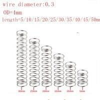 เส้นผ่านศูนย์กลางลวด0.3Mm Od 4สเตนเลสสตีลสปริงกดขนาดเล็ก5มม.-50มม.