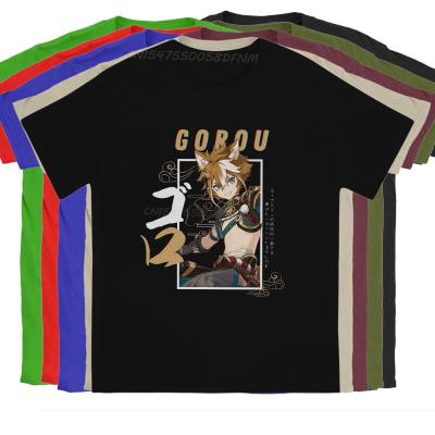 Gorou Mens T-shirts Genshin impact Novelty Tees Men T Shirts Summer Tops T-Shirt Male Cotton Printed Tops Oversized