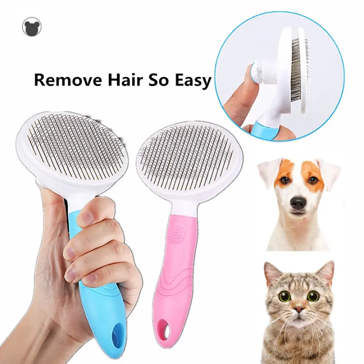 Pet Hair Removal Comb Self Cleaning Pet Brush Cat Hair Removal Comb Dog Hair  Comb Pet Dog Cat Hair Shedding Grooming Trimmer | Lazada PH