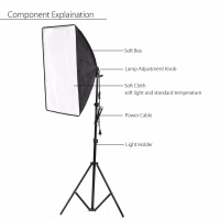 โคมไฟต่อเนื่อง50x70cm + ขาตั้งไฟ2เมตร