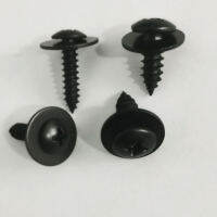 20 ชิ้นสีดำ M5 M6 โลหะ Rivet Fastener Cross self tapping Phillips สกรูคงที่ Auto Car Body Fender สกรู Retainer คลิป-Shief