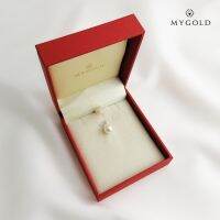 MyGold Pawnable แท้14K แบบอิตาลีสีทองแขวนจี้ไข่มุกน้ำจืด