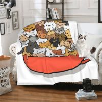 Cat Blanket Lightweight Luxury Throw Sherpa Blanket Cute Animals Pet Pattern for Kids Adults Living Room/Bedroom/Sofa Couch Warm Soft Bed Blanket