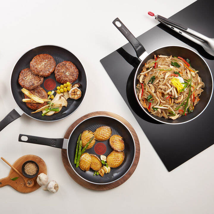 tefal-start-amp-cook-กระทะแม่เหล็กไฟฟ้า-24-ซม-28-ซม-30-ซม-เตาอบเครื่องล้างจานปลอดภัยไม่มี-pfoa-สีแดง