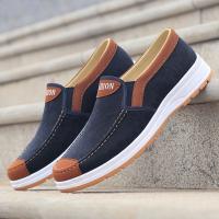 【LZ】 Men Casual Canvas Shoes Soft Slip on Loafers old beijing Breathable Flats Moccasin Lightweight Cloth shoes 2022 New Men Sneakers