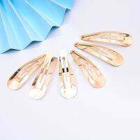 【CW】 15-30 pcs 3-9cm gold /silver paint Metal ClipsWater drop lank Baby ClipsFor Hair Jewelry Making Basewholesale