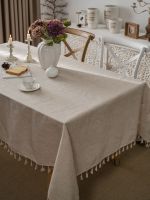 Rustic Lattice Tablecloth Cotton Linen Waterproof Tablecloths Burlap Table Cloths for Kitchen Dining,Party,Holiday,Christmas