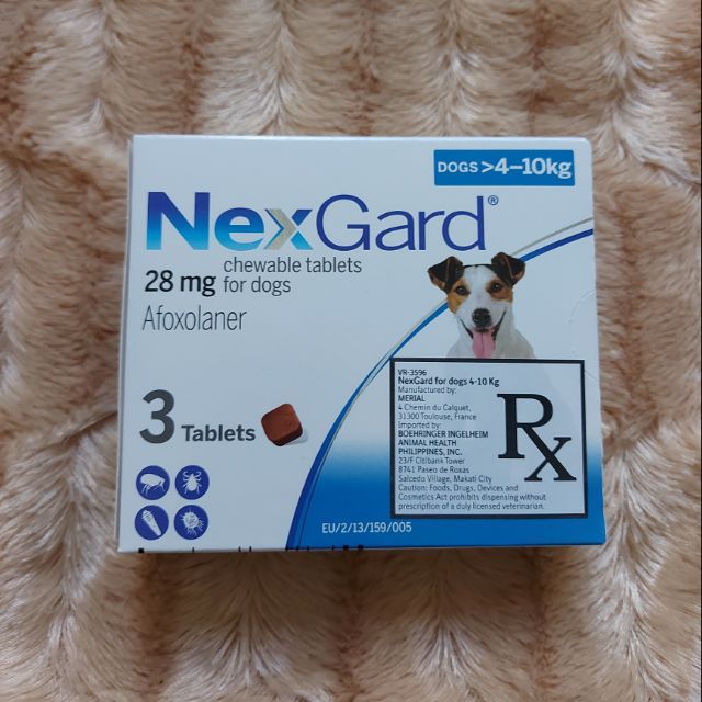 Nexgard For Dog 4-10kg (3 Chewable Tablets) 