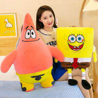 SpongeBob Square ตุ๊กตาพายของเล่นบิ๊กสตาร์โยนหมอน Ragdoll การ์ตูนตุ๊กตาสาวสร้างสรรค์ของขวัญวันเกิดช้อปปิ้งง่าย