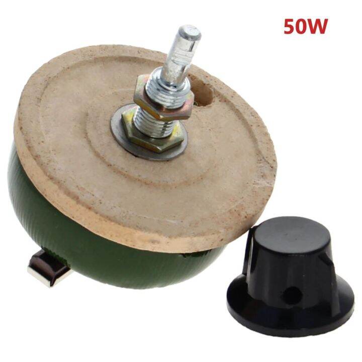 50w High Power Wirewound Potentiometer Rotary Rheostat Disk Ceramic