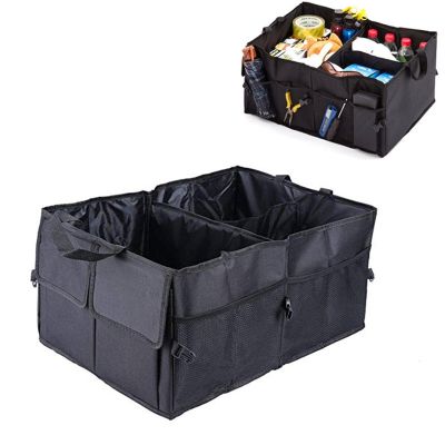 hotx 【cw】 Compartments Storage Organizer 600D Oxford Stowing Tidying Interior Holders Car
