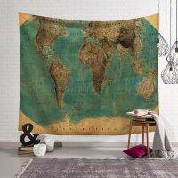 World Map Pattern Wall Tapestry Wall Hanging Blanket Farmhouse DecorHome Decorations Machine A Imprimer Sur Tissu Shabby Chic