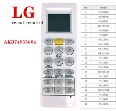 LG ใหม่เครื่องปรับอากาศ A / C รีโมทคอนโทรล AKB74955604 สำหรับ LG A / C Controller เปลี่ยนสากลสำหรับ LG AC Fernbedienung