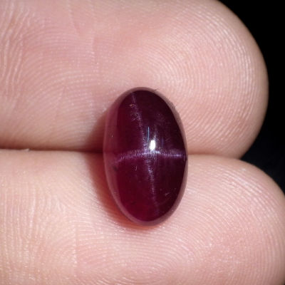 พลอย สตาร์ โรโดไลท์ การ์เนต ดิบ ธรรมชาติ แท้ ( Unheated Natural Star Rhodolite Garnet ) หนัก 4.63 กะรัต