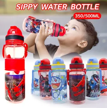 350ml Disney Cartoon Kids Spiderman Water Sippy Cup Cars Baby