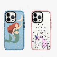 CASETiFY Moonlight Mermaid Unicorn ปลอก For iPhone 7 8 Plus 7 + 8 + X XS XR 11 12 13 Pro 13Pro Max Clear Soft เคสซิลิโคน