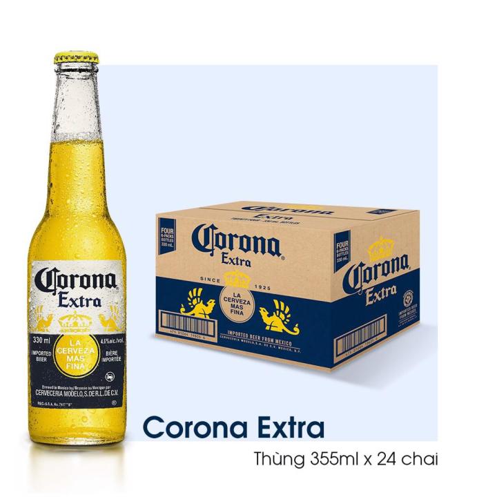 Bia Corona Extra 24 chai 355ml nhập khẩu Mexico | Chính Hãng 