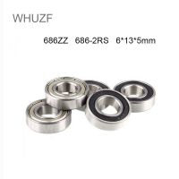 5/10pcs 686ZZ 686RS 6x13x5mm Chrome Steel Ball Bearing Steel 686-2RS Bearings Rubber Sealed Miniature Mini Bearing 6X13X5 mm