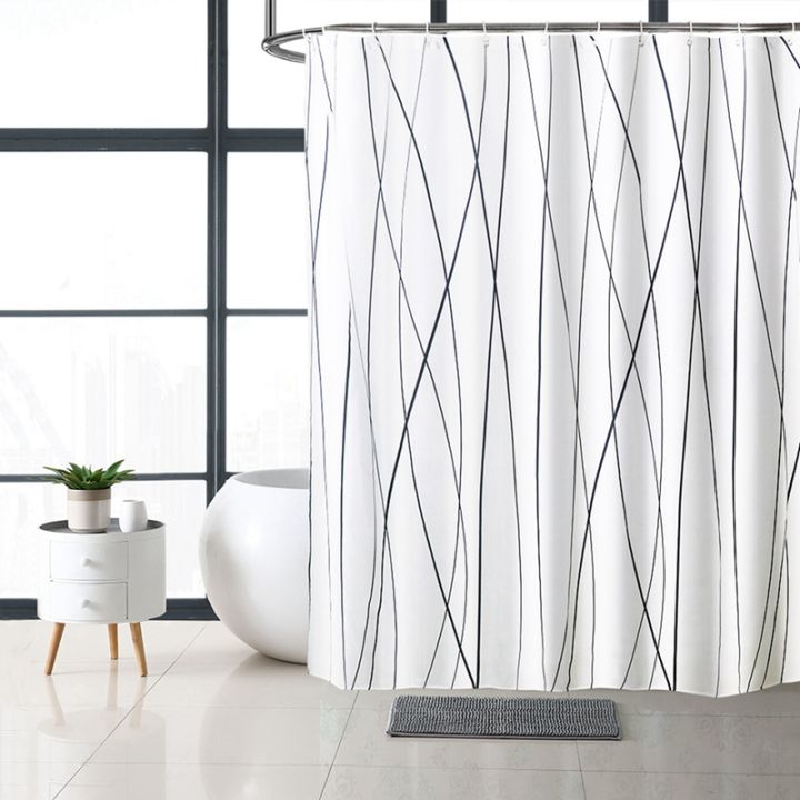 striped-shower-curtain-heavyweight-fabric-machine-washable-simple-modern-grey-shower-curtains-for-bathroom-71x71-inch