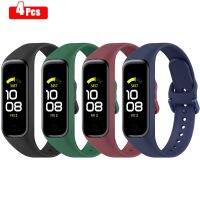 สายสายนาฬิกาข้อมือซิลิโคนนิ่ม4ชิ้น/ล็อตเหมาะสำหรับ Samsung Galaxy Fit สายรัดข้อมือ2เส้นเหมาะสำหรับเปลี่ยนสายรัดข้อมือ Samsung Galaxy Fit 2เส้น