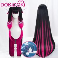 【ร้อน】【110 120CM 】 DokiDoki เกม Genshin ผลกระทบ Fatui Harbinger คอสเพลย์วิกผม