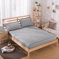 Solid Color Fitted Sheet 1 Piece Bed Sheets Bedsheet Mattress Cover Case Bed Linen Bedding Twin Full Queen King Size