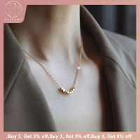 Befome จี้ทรงเรขาคณิตเกาหลี18K Kalung Baja Tahan Karat ชุบทองเครื่องประดับสำหรับผู้หญิงสร้อยคอกระดูกไหปลาร้าลูกบาศก์ของขวัญ