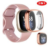 ✆ สายสำรองสำหรับ Fitbit Versa 3 สำหรับ Fitbit Sense สร้อยข้อมือซิลิโคนสายรัดข้อมือสีสันสดใสอุปกรณ์เสริมนาฬิกาอัจฉริยะเข็มขัด