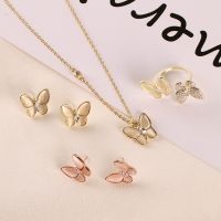 [Free ship] Earrings Ins Version Clavicle Three-piece Jewelry Female