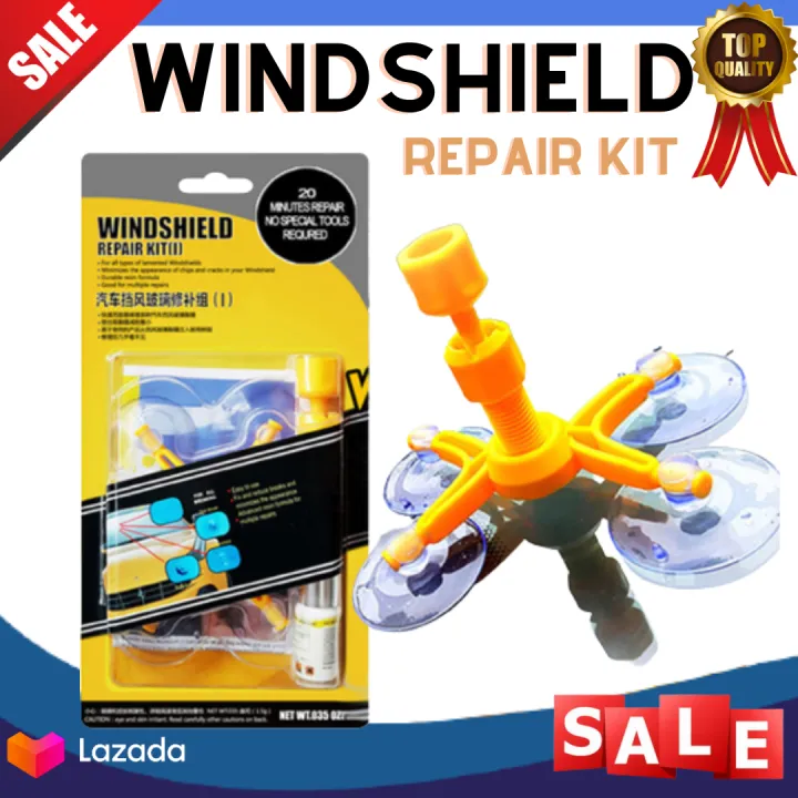 Windshield Repair Kit DIY Clearshield Auto Glass Rock Chip Repair Kit ...