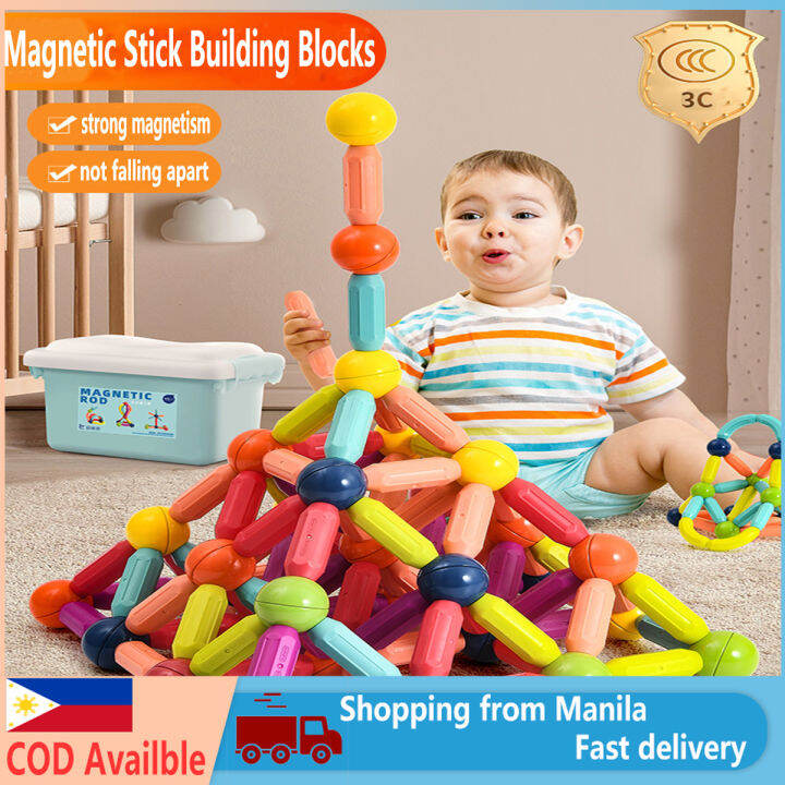 4264PCS Big Size Magnetic Stick Building Blocks Game Magnets Children ...