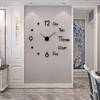 Fashion Large Wall Clock 3D DIY Quartz Needle Clocks Acrylic Mirror Stickers Watches Living Room Home Decor Europe horloge