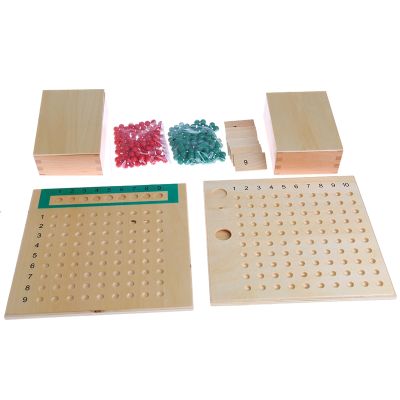 【Micheer】Montessoriวัสดุคณิตศาสตร์Multiplication Bead Boardของเล่นเพื่อการศึกษาเด็ก